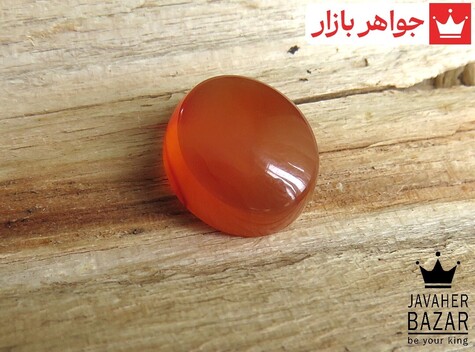 نگین عقیق یمنی نارنجی خوش رنگ [شرف الشمس] - 47963